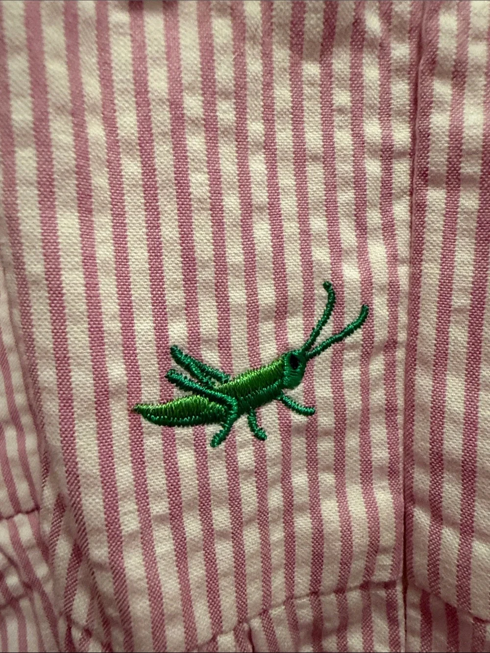 NWT Lilly Pulitzer Pink/White Strapless Seersucker Dress with Green Embroidery - Picture 6 of 7